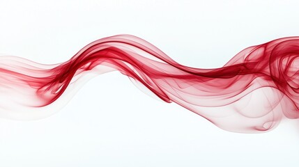 Naklejka premium Crimson Abstract Wave: A Study in Red Smoke
