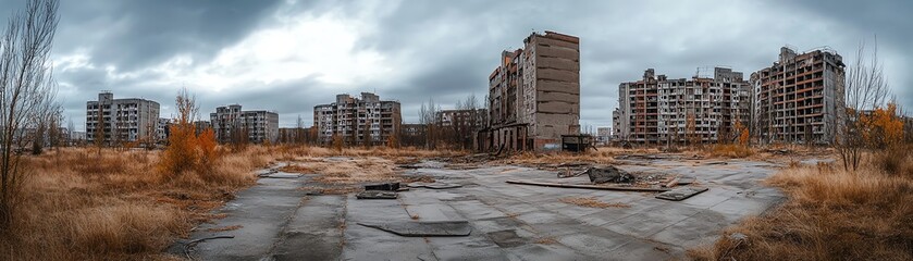 Fototapeta premium Dystopian skyline