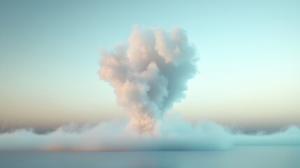 Fototapeta premium Ethereal Cloud Formation Above a Misty Sea at Dawn