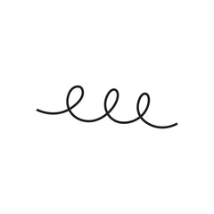 Obraz premium curly stroke isolated