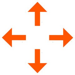 四方向の矢印のイラスト
