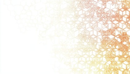 Abstract Geometric Pattern Design Orange and White Hues Background Texture.