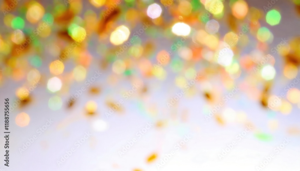 Aufkleber soft blurred golden bokeh lights with subtle pastel tones on a gentle gradient background, perfect f