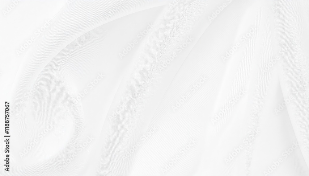 Poster smooth white textile background with elegant folds, minimalist texture for design, fabric pattern fo