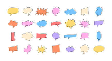 Obraz premium set of cartoon bubble speech