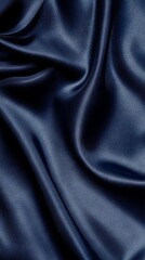 Deep Navy Blue Satin Fabric Texture Closeup