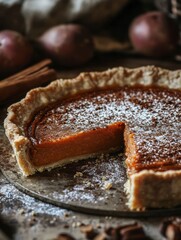 Aromatic Sweet Potato Pie, A Slice of Autumnal Delight, Perfect for a Cozy Fall Day