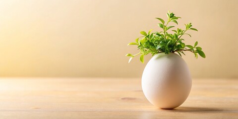 Eastern Egg, Plant, Cream Background, High Definition Image