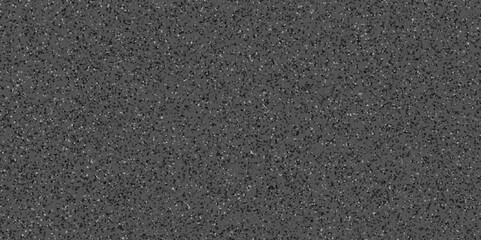 Abstract design with black paper background and terrazzo flooring texture. Terrazzo design with white polished sandstone wall texture. this design are uses for Quartz surface Black.