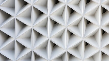 Geometric Architectural Design: A Stunning White Building Facade. Intricate patterns and geometric shapes create a visually captivating exterior.  A modern architectural marvel.