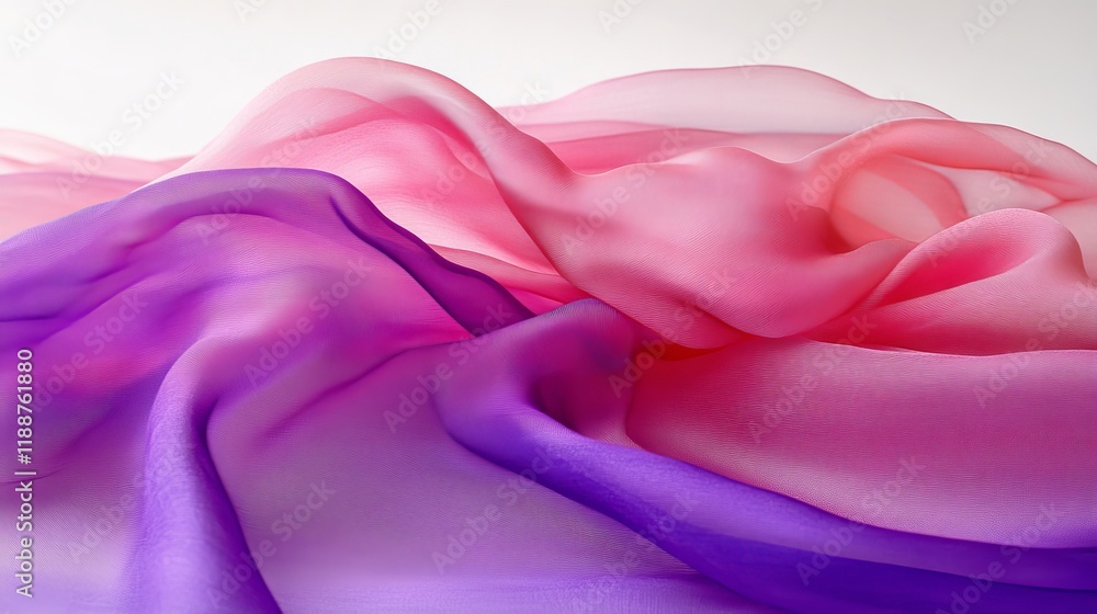 Poster abstract flowing fabric purple and pink gradient with soft texture and dynamic movement