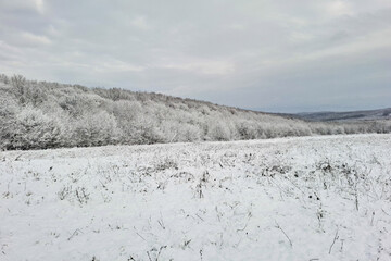 Winter landscape in Maramures, Romania
