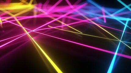 Abstract Neon Lines Wallpaper