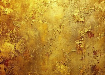 Golden Decorative Plaster Texture, Abstract Grunge Background, Bright Sharp Colors, High-Resolution AI Art