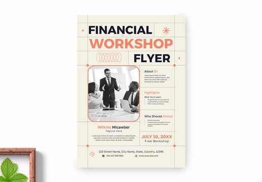 Financial Workshop Flyer Layout