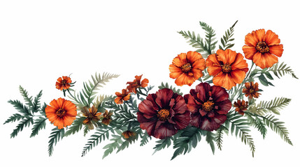 Fototapeta premium Autumn floral arrangement, design element