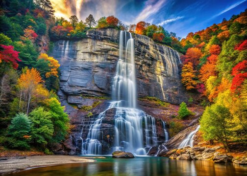Hickory Nut Falls, Chimney Rock State Park, North Carolina: Stunning Waterfall Photography