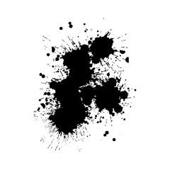 Abstract Dynamic Black Ink Burst