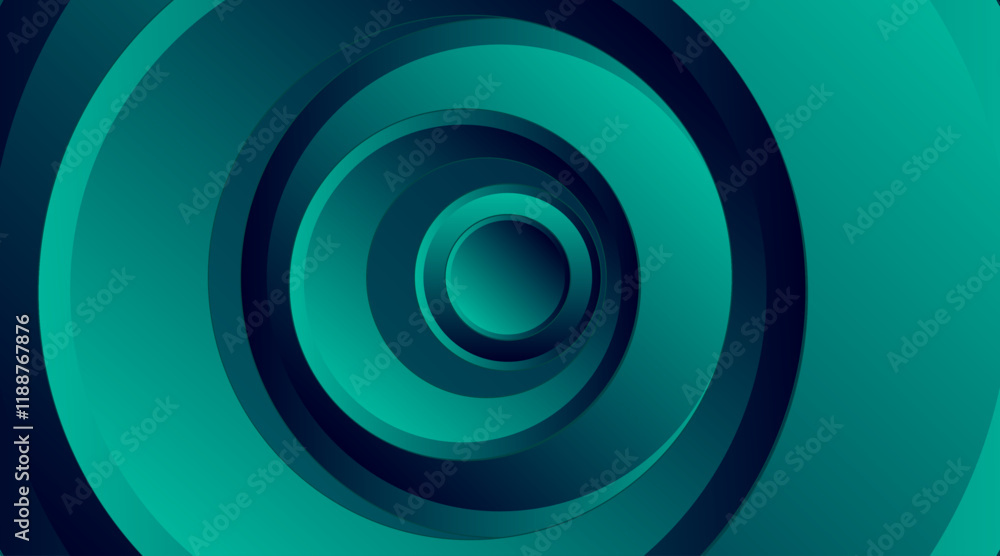 Poster 3d circular shape geometric background design | abstract background design for flyer, banner, futuri