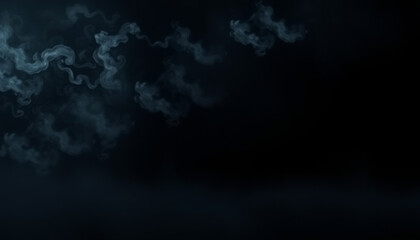 Abstract Smoke Design Against a Dark Background