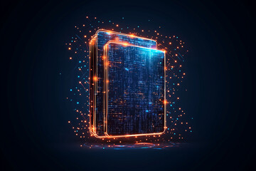 Digital Data Storage Technology Document File Icon by Technology Circle Represents digital document files stored on servers using high-speed internet that are secure and always available.