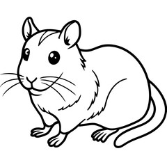 Fototapeta premium Chinese Hamster on white background