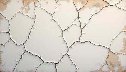 Cracked and peeling paint on a weathered surface showcasing texture and wear
