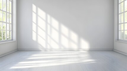 Fototapeta premium Minimalist Grey Room with Smooth Walls and Flat Floor Designed for a Calm and Sophisticated