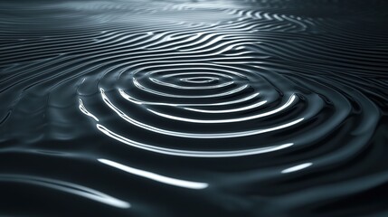 Fototapeta premium **Delicate and simplistic monochromatic abstract line patterns resembling ripples in water