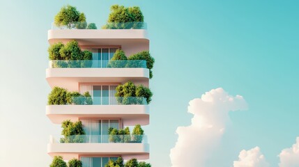 Obraz premium Energy-efficient skyscrapers covered in vertical forests combating emissions