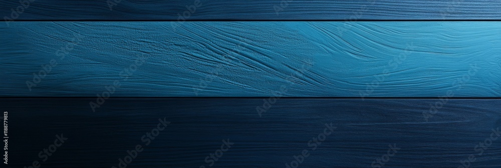 Poster textured blue wooden panels with intricate patterns in horizontal alignment