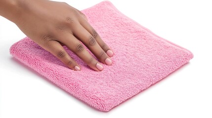 Hand Cleaning Delicate Surface with Soft Microfiber Cloth