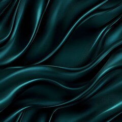 Luxurious Silky Jade Green Abstract Fabric Background with Flowing Shimmer Gradient