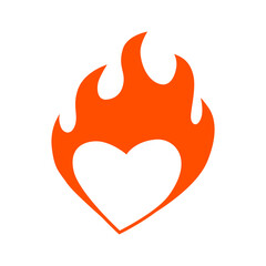 heart with fire