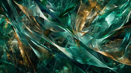 Naklejka premium Abstract Teal and Gold Wallpaper Texture