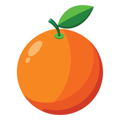 orange fruit isolated on white