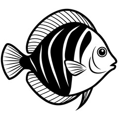 Discus Fish on white background