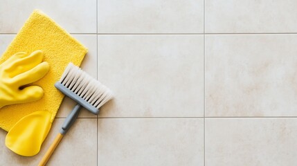 Cleaning Supplies for Bathroom Tile Floor Scrubbing at Home
