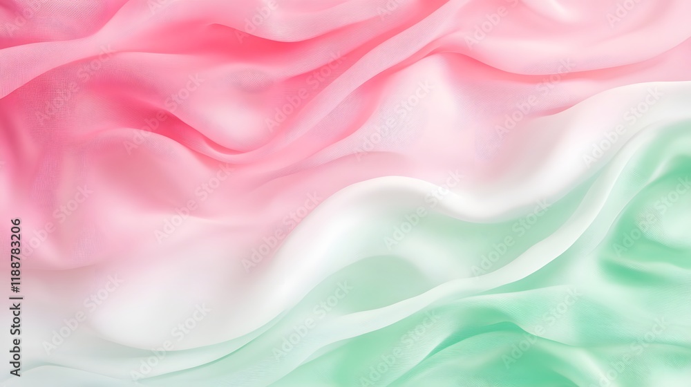 Aufkleber soft gradient pink and green blended background with smooth color transitions
