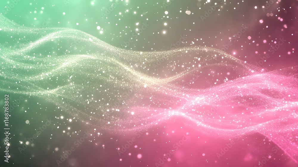 Poster vibrant abstract gradient with dynamic shimmering lights and reflections for creative projects