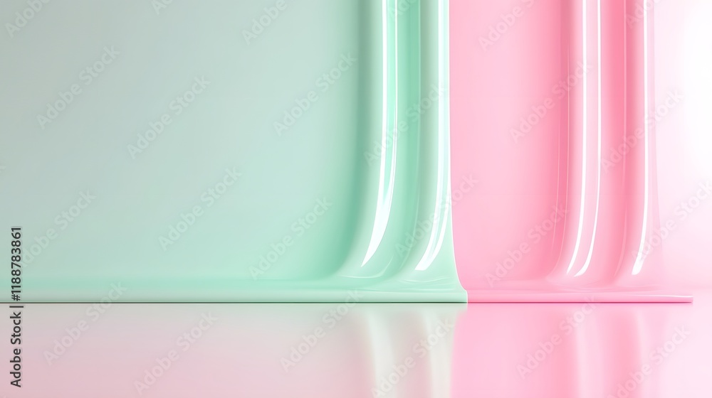 Poster vibrant abstract gradient with dynamic light reflections for creative projects