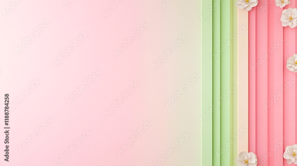 Poster gradient tones of lime green blending into coral pink with matte finish abstract background