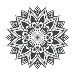 Simple and beautiful mandala coloring page vector illustration on white background