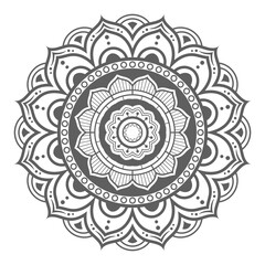 Simple and beautiful mandala coloring page vector illustration on white background