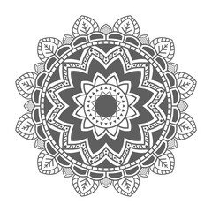 Simple and beautiful mandala coloring page vector illustration on white background