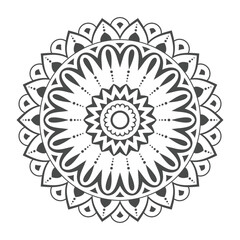 Simple and beautiful mandala coloring page vector illustration on white background
