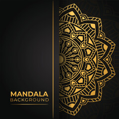 Luxury mandala vector illustration on dark background