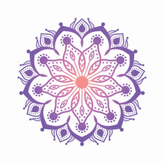 Colorful beautiful mandala coloring page vector illustration