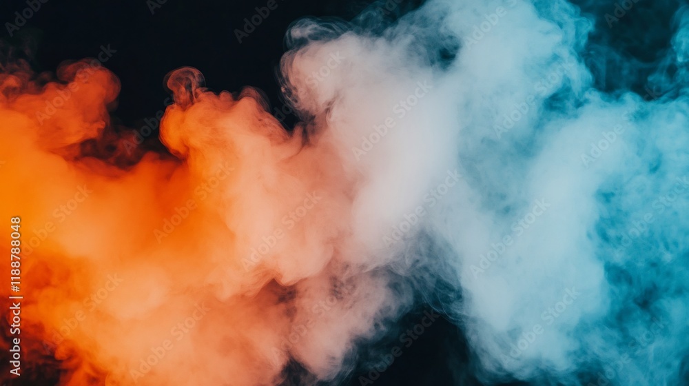 Poster captivating colorful smoke abstract with dynamic energy and copy space