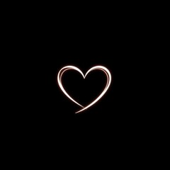 A glowing heart shape symbolizes love and affection, ideal for Valentine's Day and romantic occasions to express deep emotions and connections